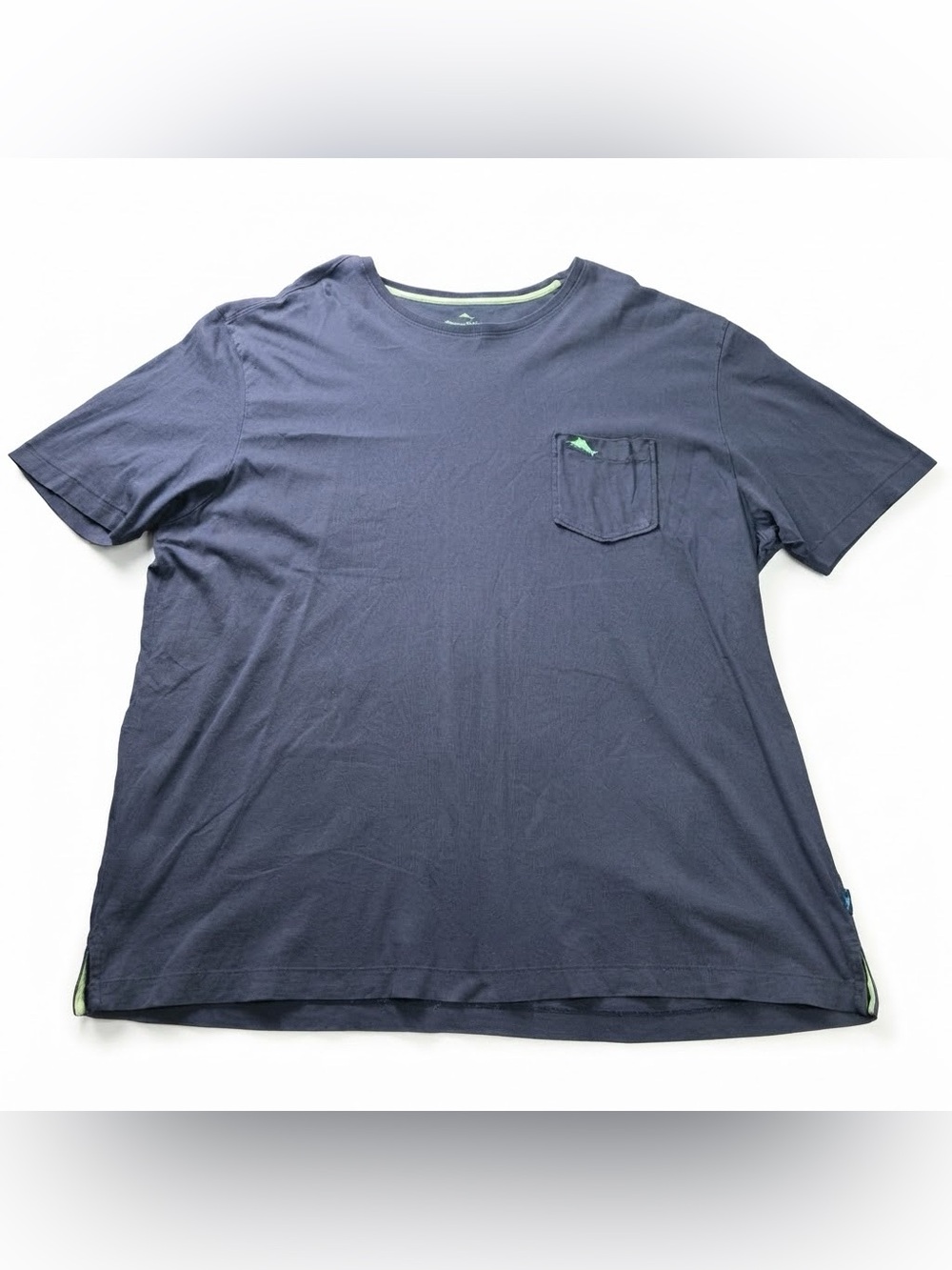 Tommy Bahama Marlin Logo Pocket Tee Slate Blue Gray Size XXL